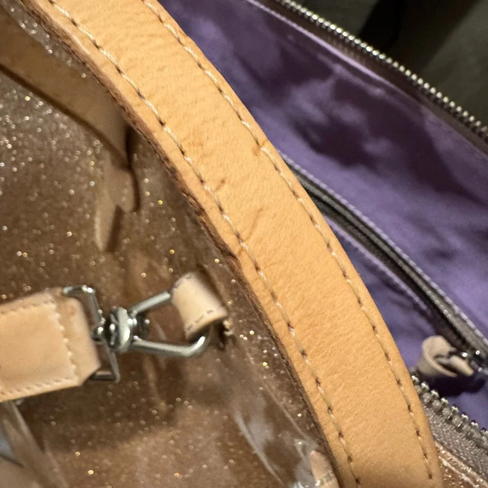 Consuela Leopard Print Tote with Tan and Green Accents - Picture 7 of 12